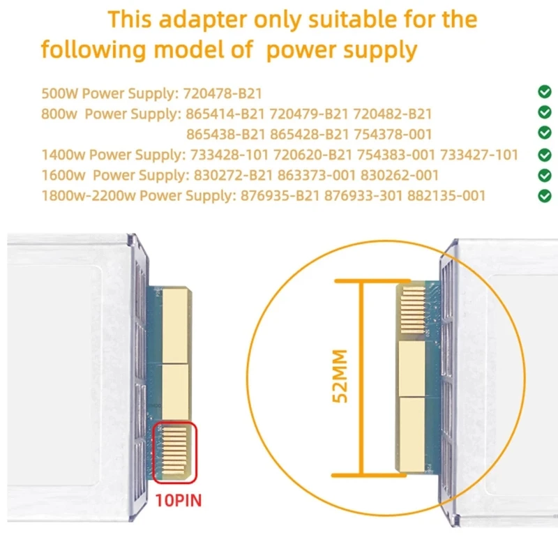 Fuente alimentación servidor ForHP adecuada, 2200W a tarjeta gráfica 6p, placa alimentación 20+28p