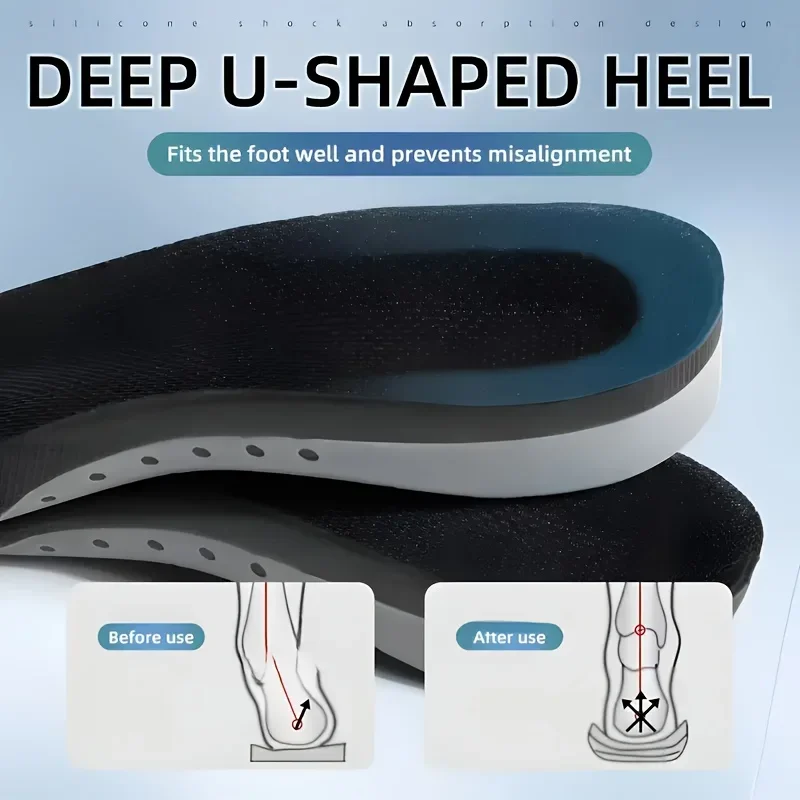 1 Pair Plantar Fasciitis Orthotic Shoe Inserts Arch Support Gel Comfort Shoe Insoles Athletic Running Insoles For Women And Men image 4