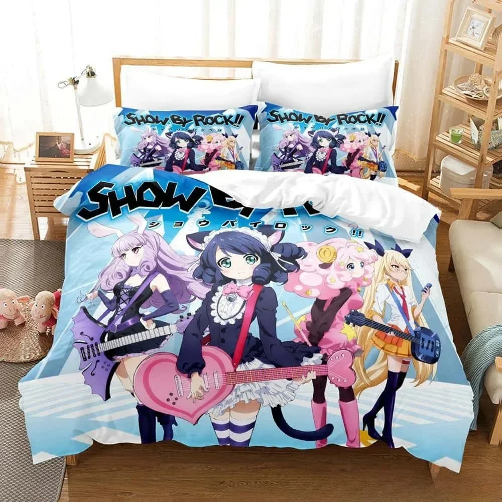 

Anime parure de lit Bed Show By Rock! Bedding Set Single Twin Full Queen King Size Bed Set Adult Kid Bedroom Duvet cover Sets