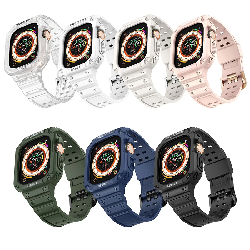 Multiple color option TPU watch case with strap anti-fall strap watch case for 49mm