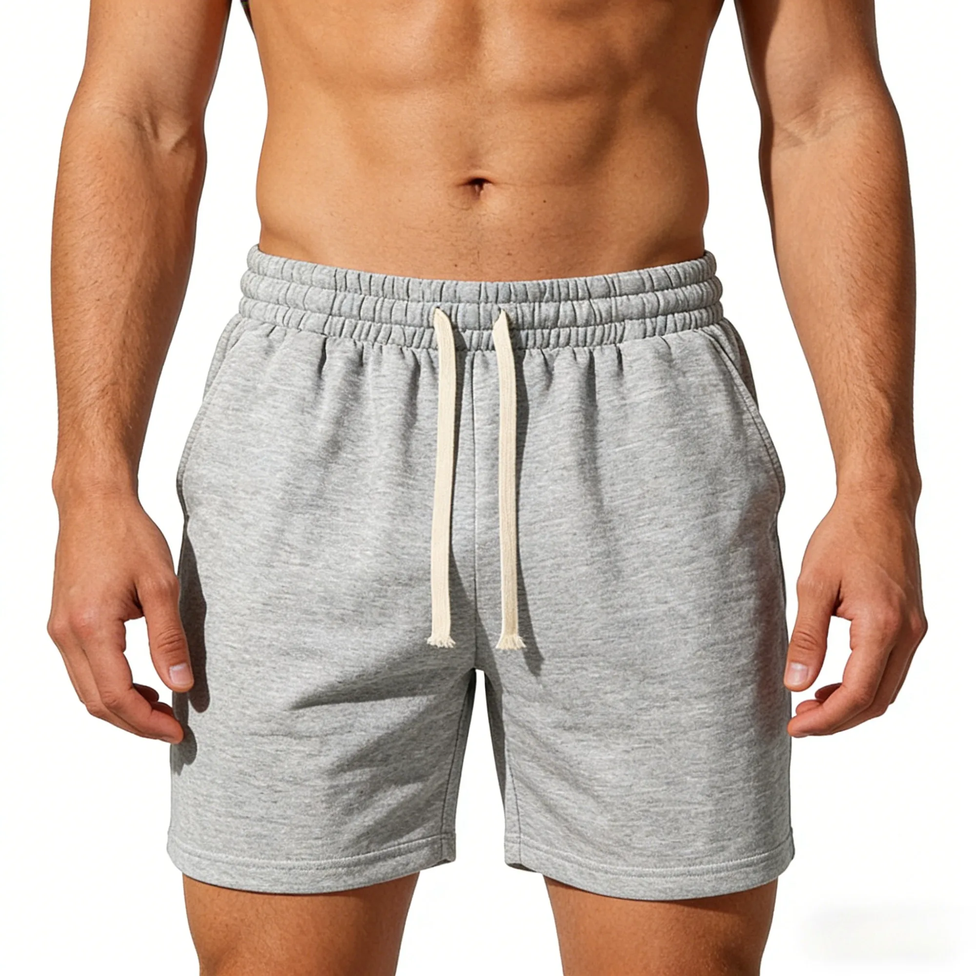 

Men Summer Running Shorts for Casual Jogging Sport Short Pants Solid Color Drawstring Loose Gym Sports Shorts