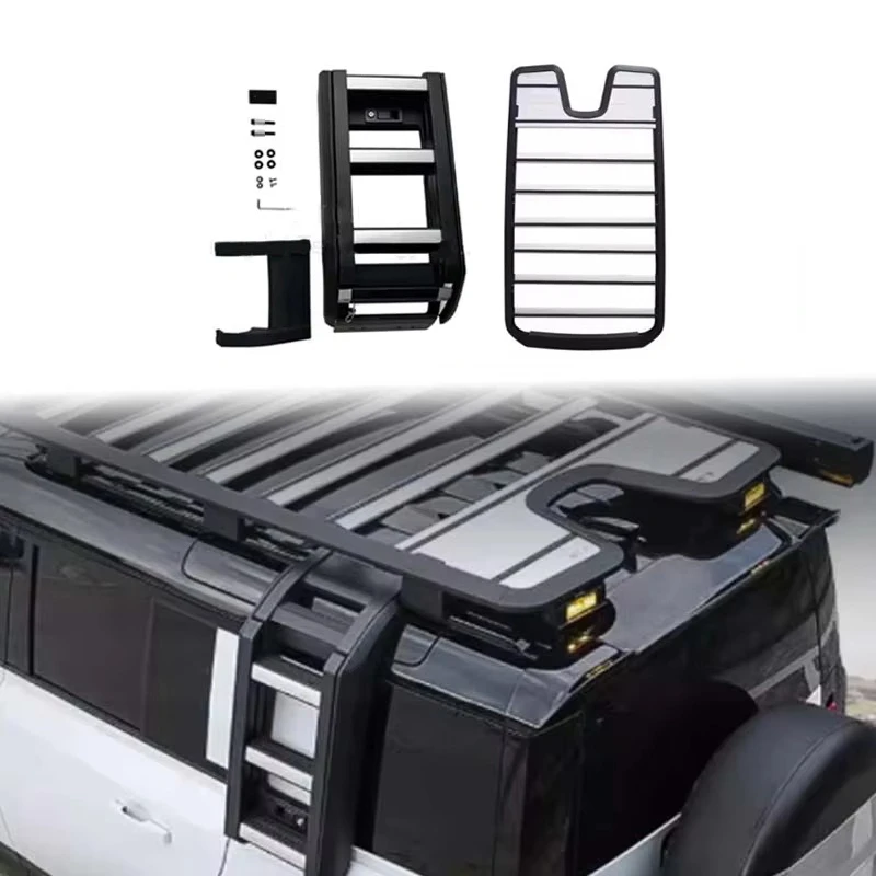 New Upgrd External Modifiion -Piece Set Side Ladder Multi-Function Roof Platform Rack