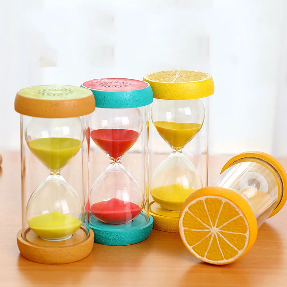 

1Pcs 15 Min Fruit-Themed Sand Timer Hourglass for Kids Activities Cooking Time Management Stylish Desktop Ornament with