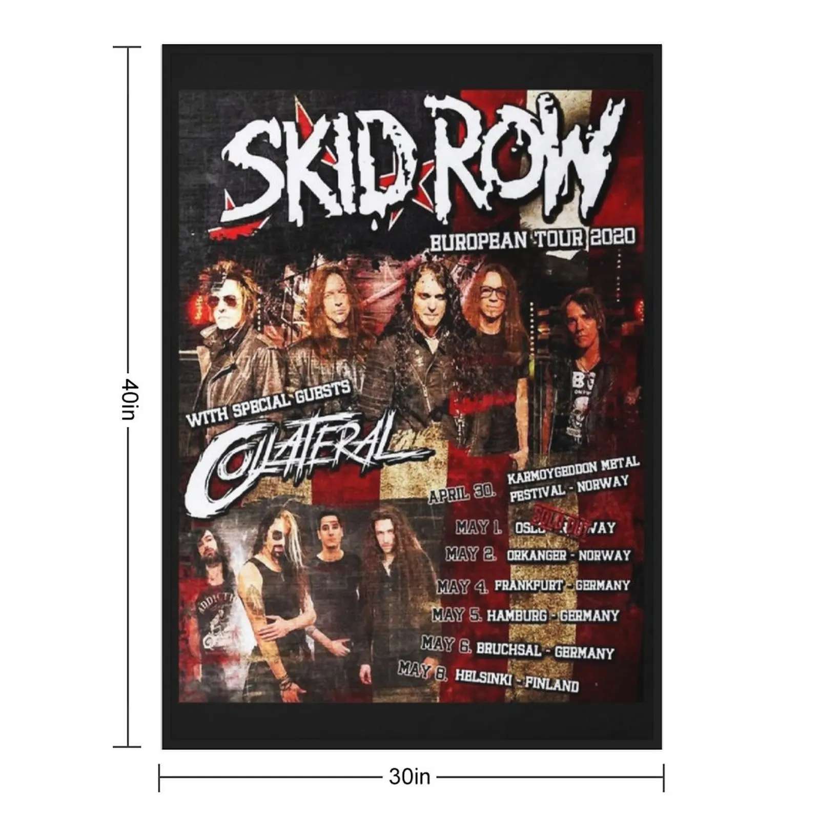 SKIDROW Collateral رمي بطانية الفانيلا رقيقة الفاخرة العلامة التجارية البطانيات الأرائك من بطانيات الديكور