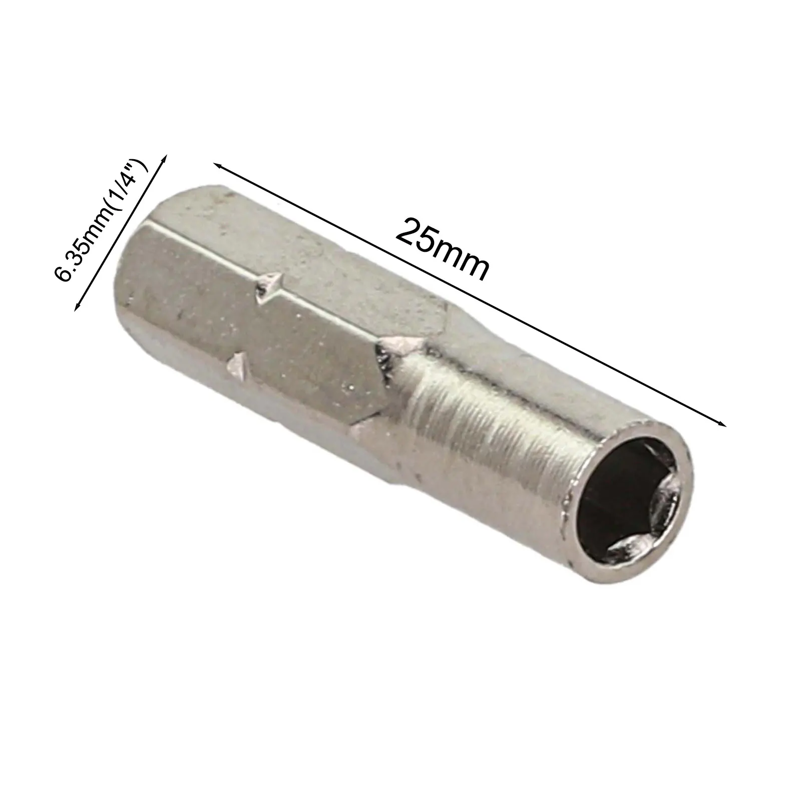 2pcs Precision Bit Adapter for 6.35mm Hex Shank Tools Accepting 4mm Hex Bits in Controlled Manual Fastening Tasks