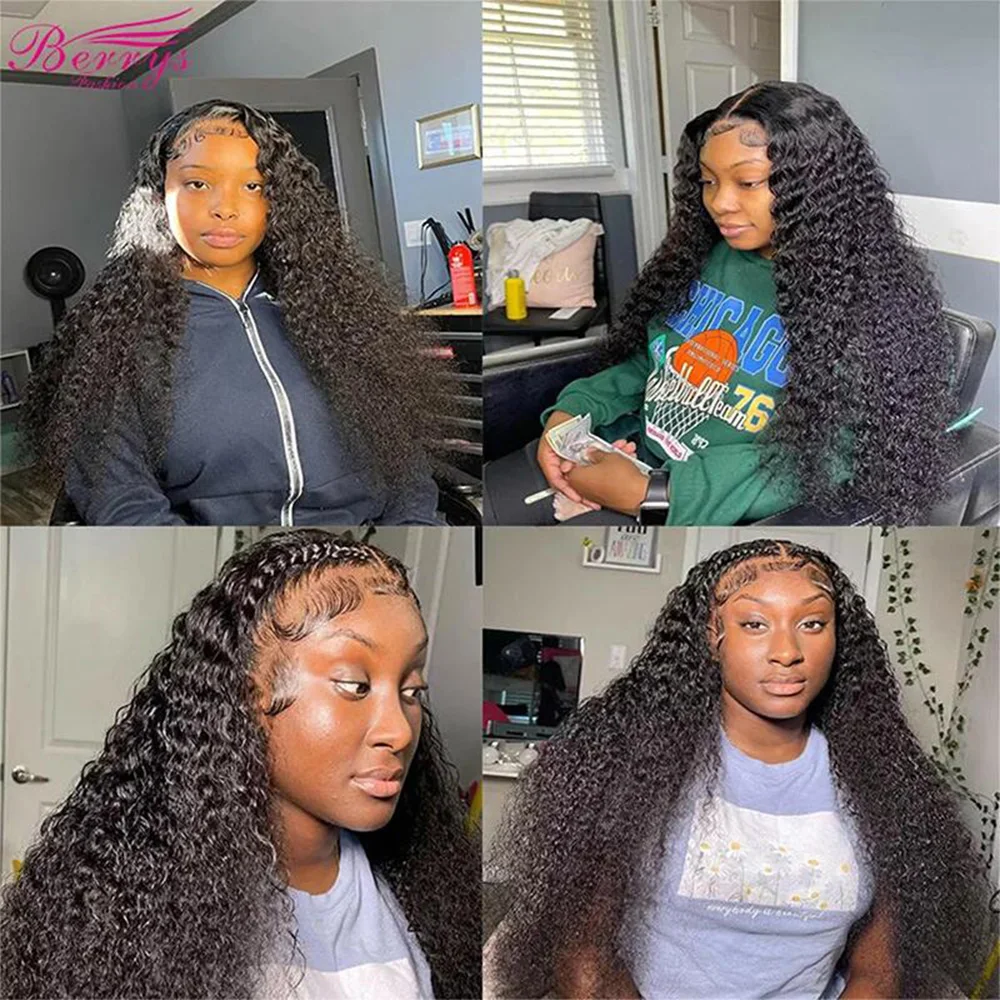 Berrys Mode Haar 7*7 HD birmanische lockige Verschlüsse unsichtbare Schmelze Haut Spitze transparent 6*6 Verschluss rohes menschliches Haar für Frauen Mädchen – Detail 9
