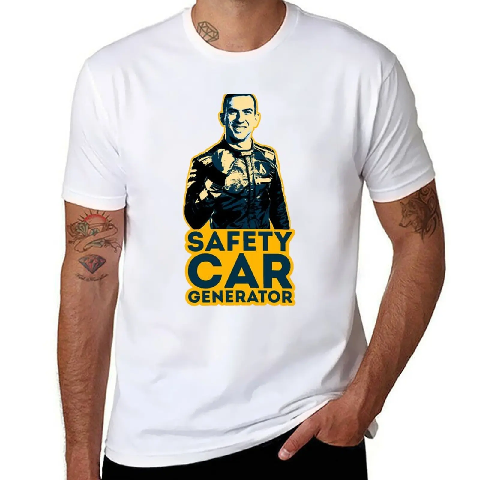 

Safety Car Generator T-Shirt man t shirts for men t shirts for man cotton funny T-Shirt