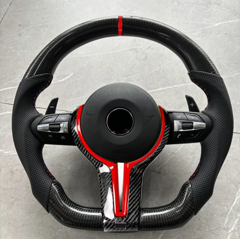 

For BMW Carbon Fiber Leather Steering Wheel F35 F10 F80 F20 F30 M Series Sports Steering Wheel High Quality