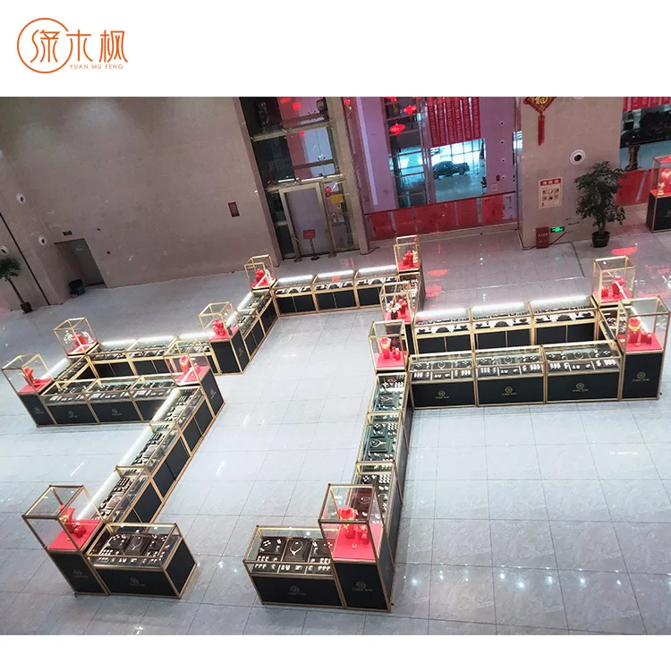 Excellent Quality Design Jewelry Glass Display Showcase Cabine Branding Custom Wholesale Glass Display Jewelry
