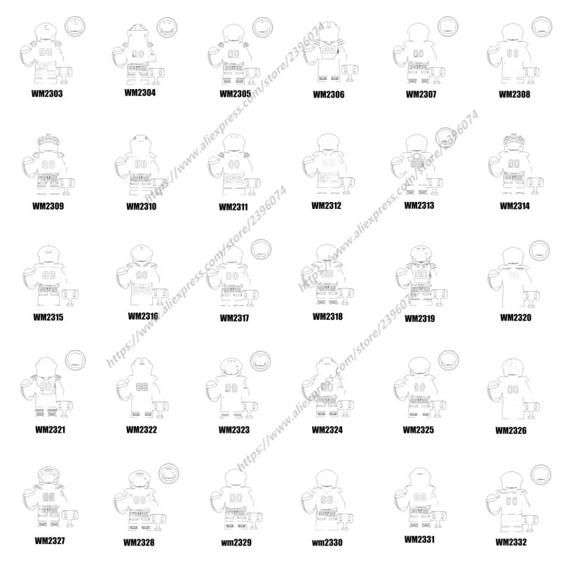 유명한 인물 인기 스포츠 가수 모델, 액션 피규어 액세서리, 아동용 빌딩 블록 장난감 시리즈-521