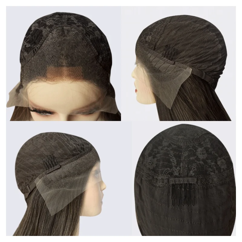 البلاتين شقراء الدانتيل شعر مستعار أمامي طويل الاصطناعية مركز جزء الطبقات مقاومة للحرارة الباروكات الجذر الداكن الطبيعي لينة شعري شعر مستعار أشقر