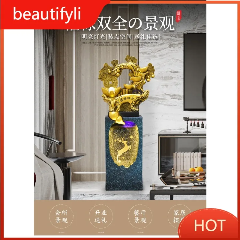 A139 Flowing water fountain circulation, flowing water makes money, floor ornament, office water feature opening gift