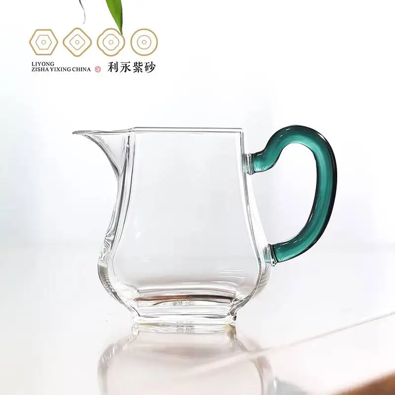Centennial Liyong Glass Infuser Divider High-End Public Tea Set Square Bottom Fair Cup