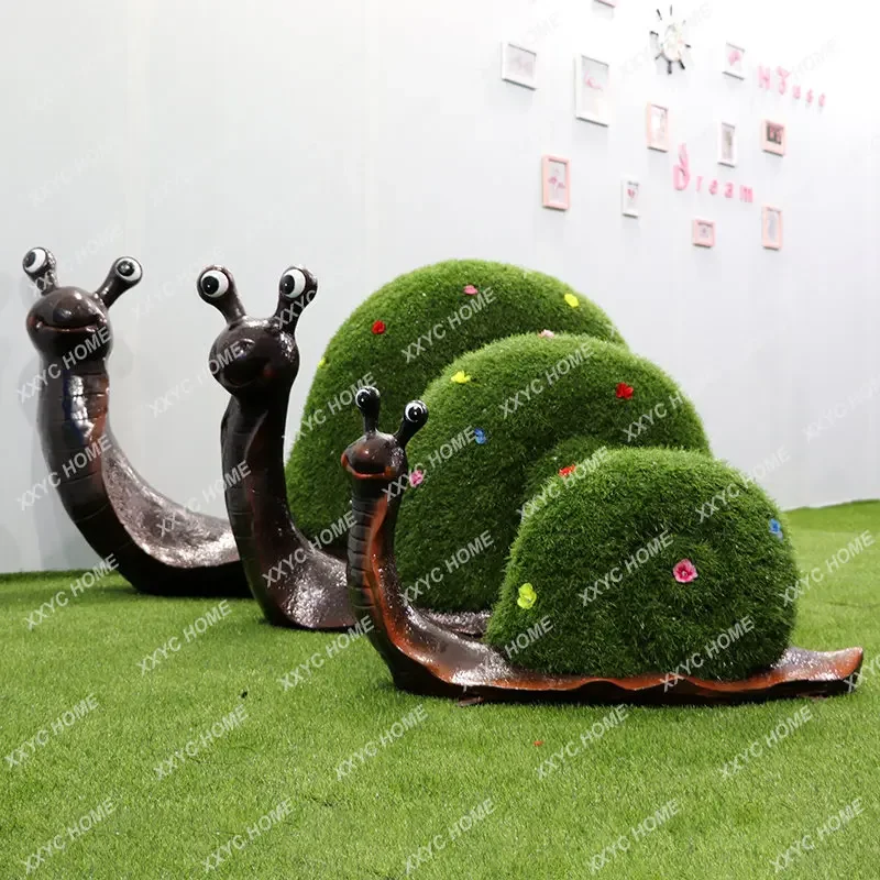 

Turf Snail Carving Garden Landscape Decoration Kindergarten Square Green Plant Animal Lawn Decoration