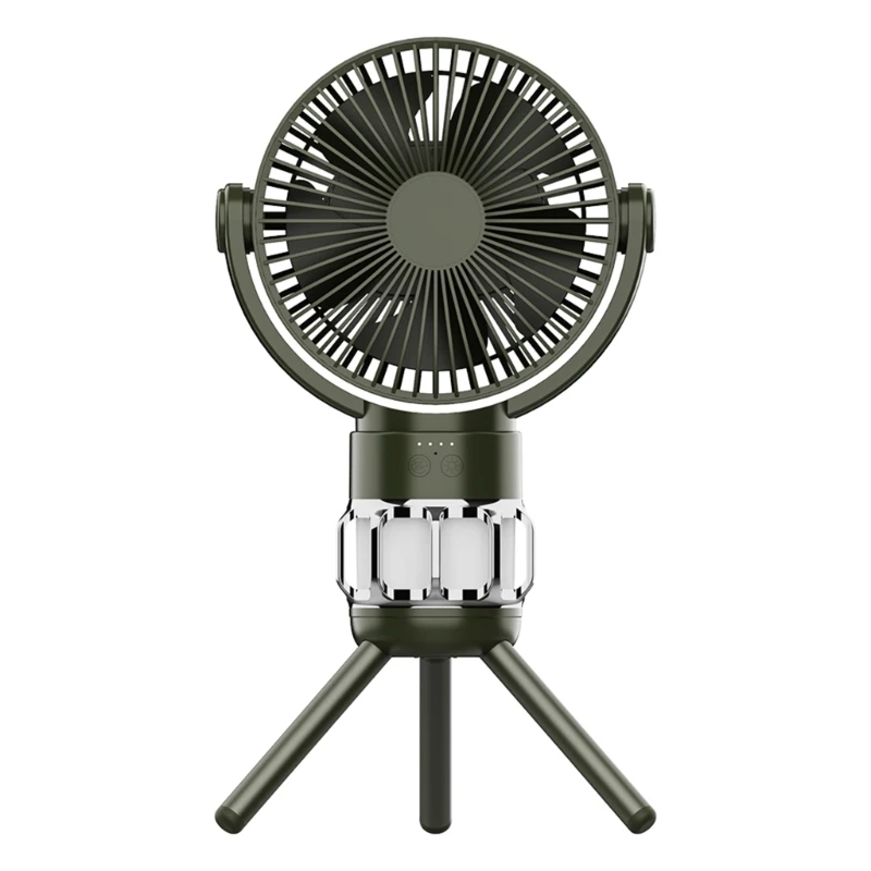 Ventilatore elettrico da esterno 10000mA Ventilatore da campeggio senza fili Ventilatore portatile leggero con treppiede e