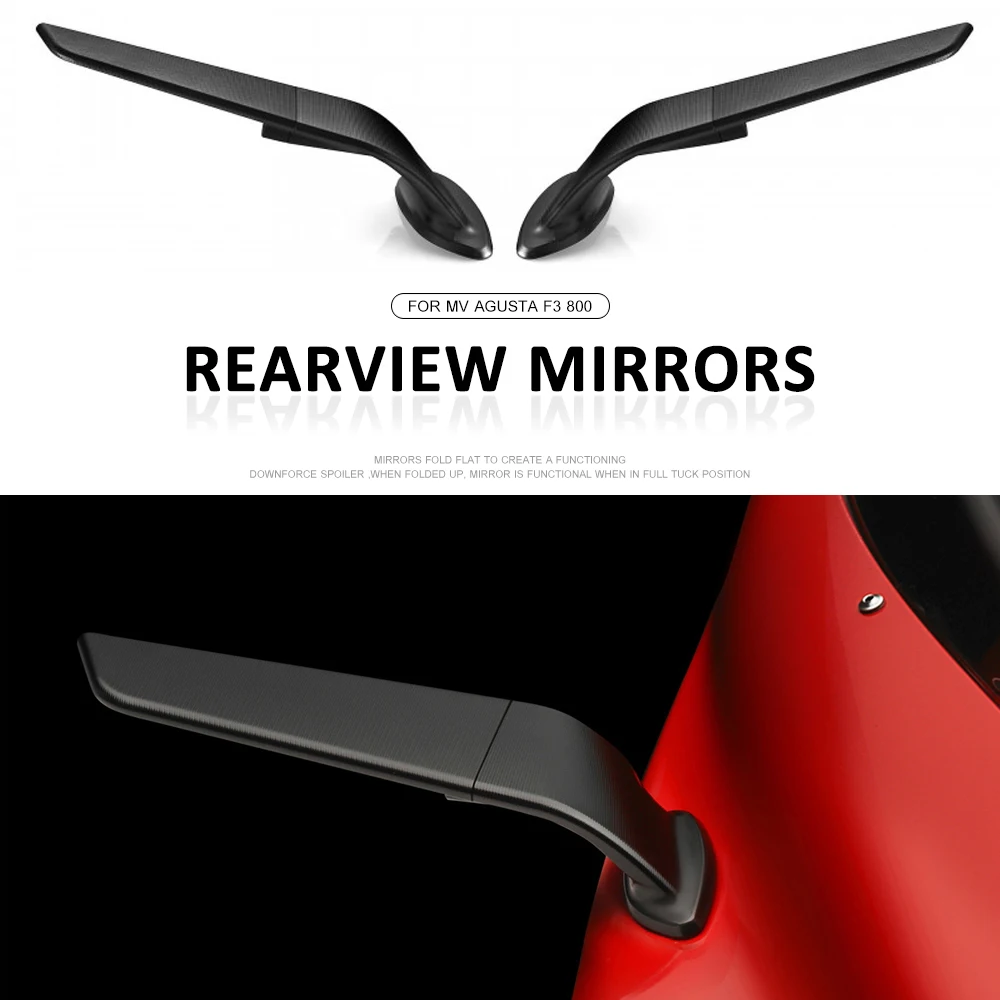 

CNC Aluminum Motorcycle Accessories Rear View Mirrors Blue Anti-glare Mirror 360° rotatable For MV Agusta F3 800 2021 2022