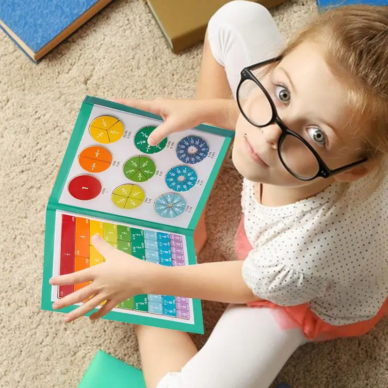 Magnetic Fraction Puzzle Educational Circles Fraction Tiles Puzzle Math Manipulatives For Elementary School For Kids Students