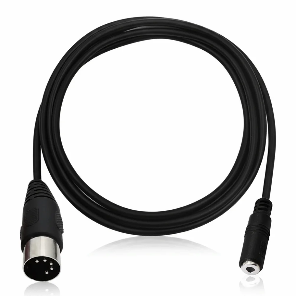 3.5mm Female Din 5 Pin MIDI Cable DIN5P Male Conversion Cable Audio Adapter Cord High Quality Stereo Jack