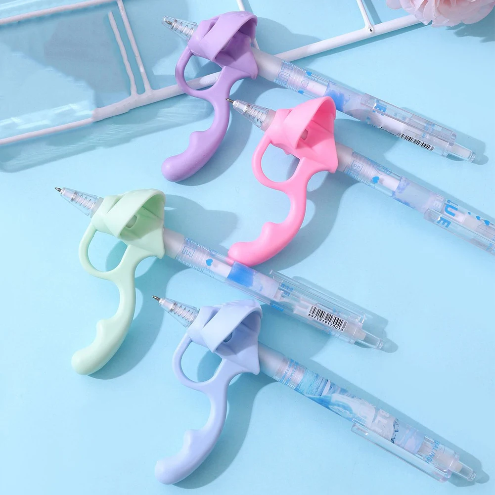 4ชิ้นสำหรับเด็กมือเขียนแก้ไขท่าทางใช้งานได้จริงด้ามจับดินสอตามหลักสรีรศาสตร์เรียนอนุบาลที่บ้านและโรงเรียน