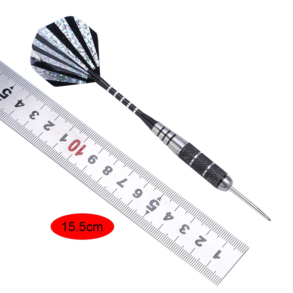 3 Colors 3pcs 155mm Steel Tip Target Throwing Darts Set With Laser Printing Flights