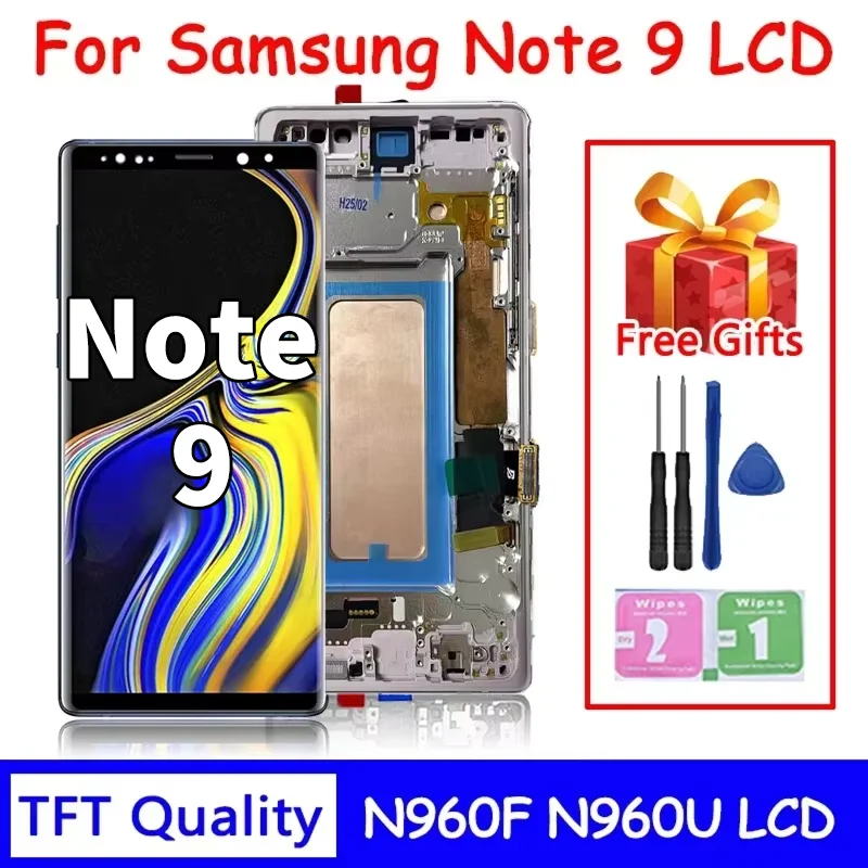 Новый ЖК-дисплей Note9 для Samsung Note9, сенсорный экран, дигитайзер в сборе для Samsung Note 9 N960F N960U N9600, ЖК-рамка