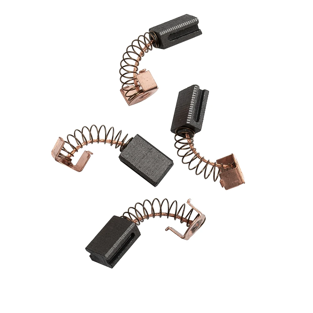 2 Pairs 12x8x5mm Carbon Brushes With Cables For Black And Decker G720 WS125 Angle Grinder Electric Motor Replacement Parts