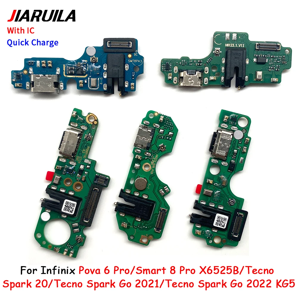 

USB Flex с микросхемой для Infinix Pova 6 Pro Smart 8 Pro X6525B Spark 20 Go 2021 2022 KG5 Разъем для зарядки Плата Гибкий кабель Детали
