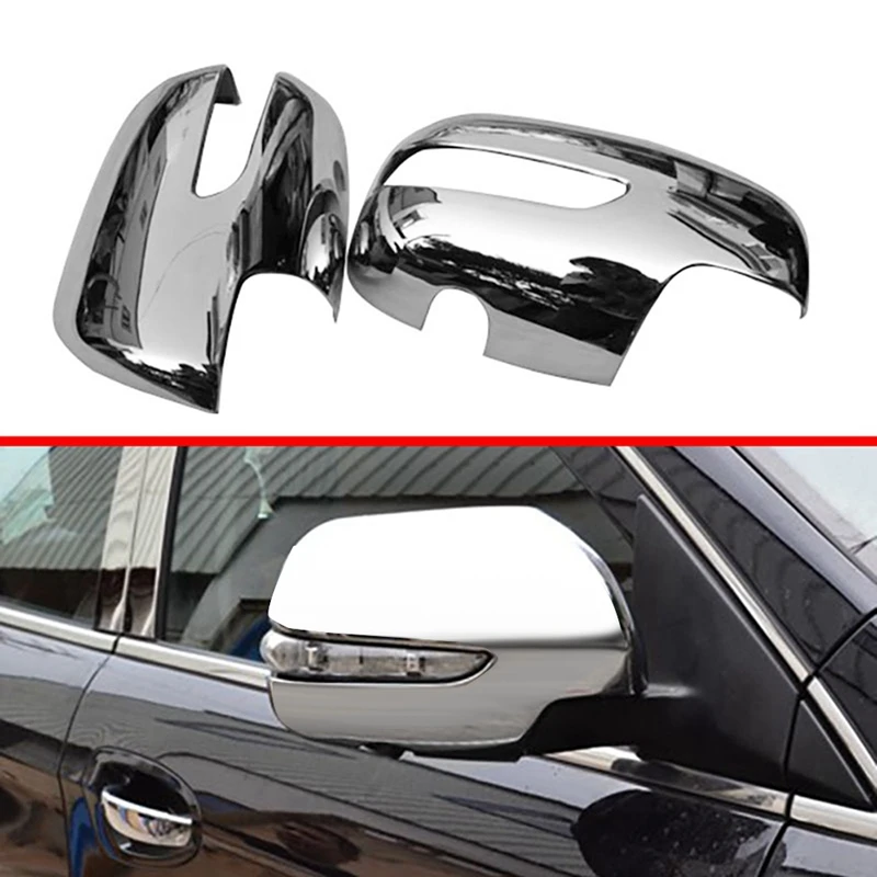 1Pair Car Rearview Mirror Cover Trim For Luxgen 7 SUV U7 2011-2017 Side Wing Mirror Chrome Decorative Protective Caps