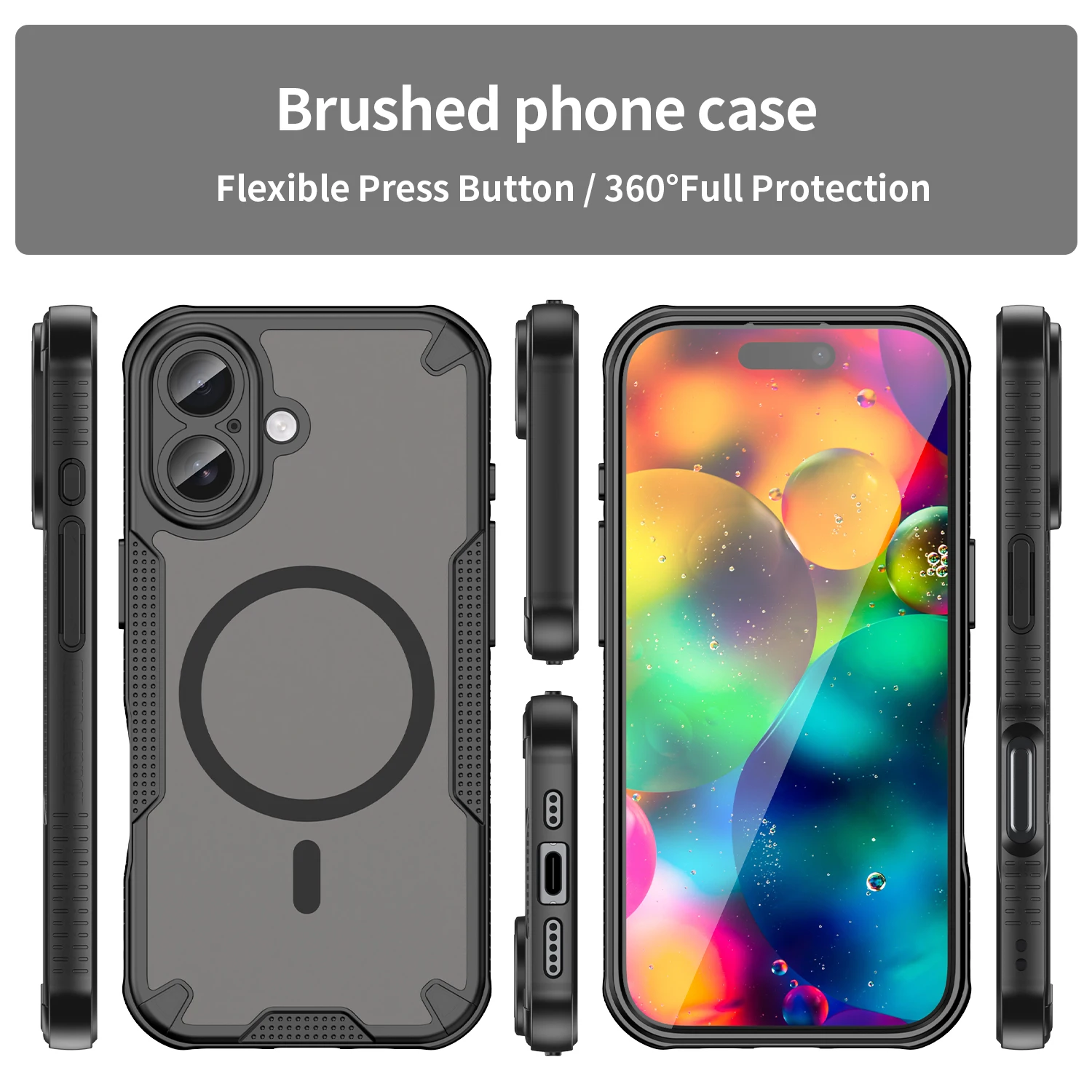 Für iPhone 17 6,3" Matte Handyhülle, kompatibel mit Magsafe, stoßfeste, klare, durchsichtige Schutzhülle für iPhone 17 Hüllen – Detail 7