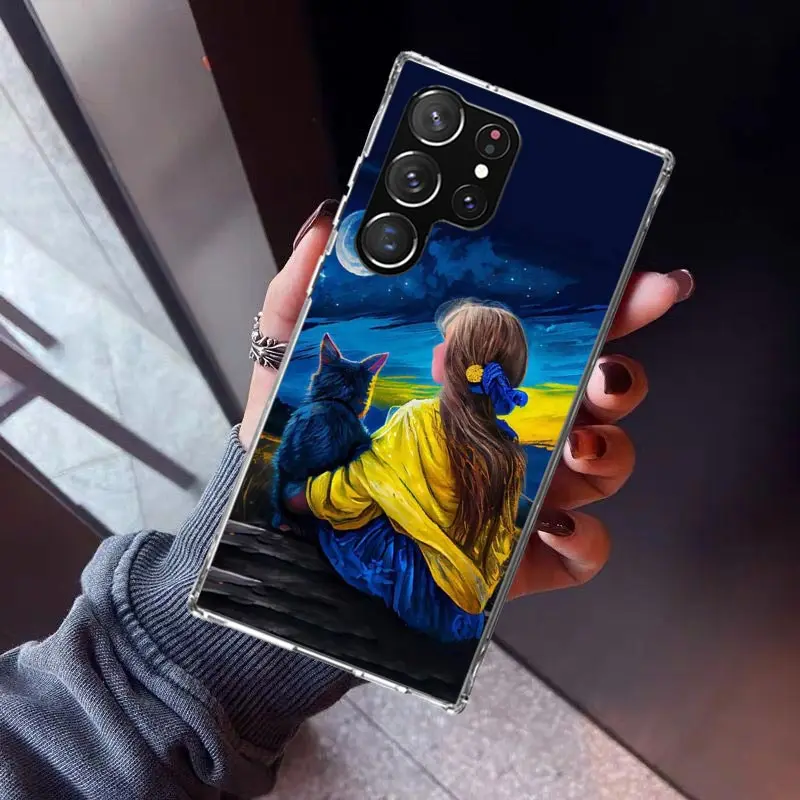 Ukraine Ukrainian Girl Phone Case For Samsung Galaxy S23 S24 S25 Edge S26 Ultra S22 + S21 Plus S20 FE Cover Silicone Print Shell