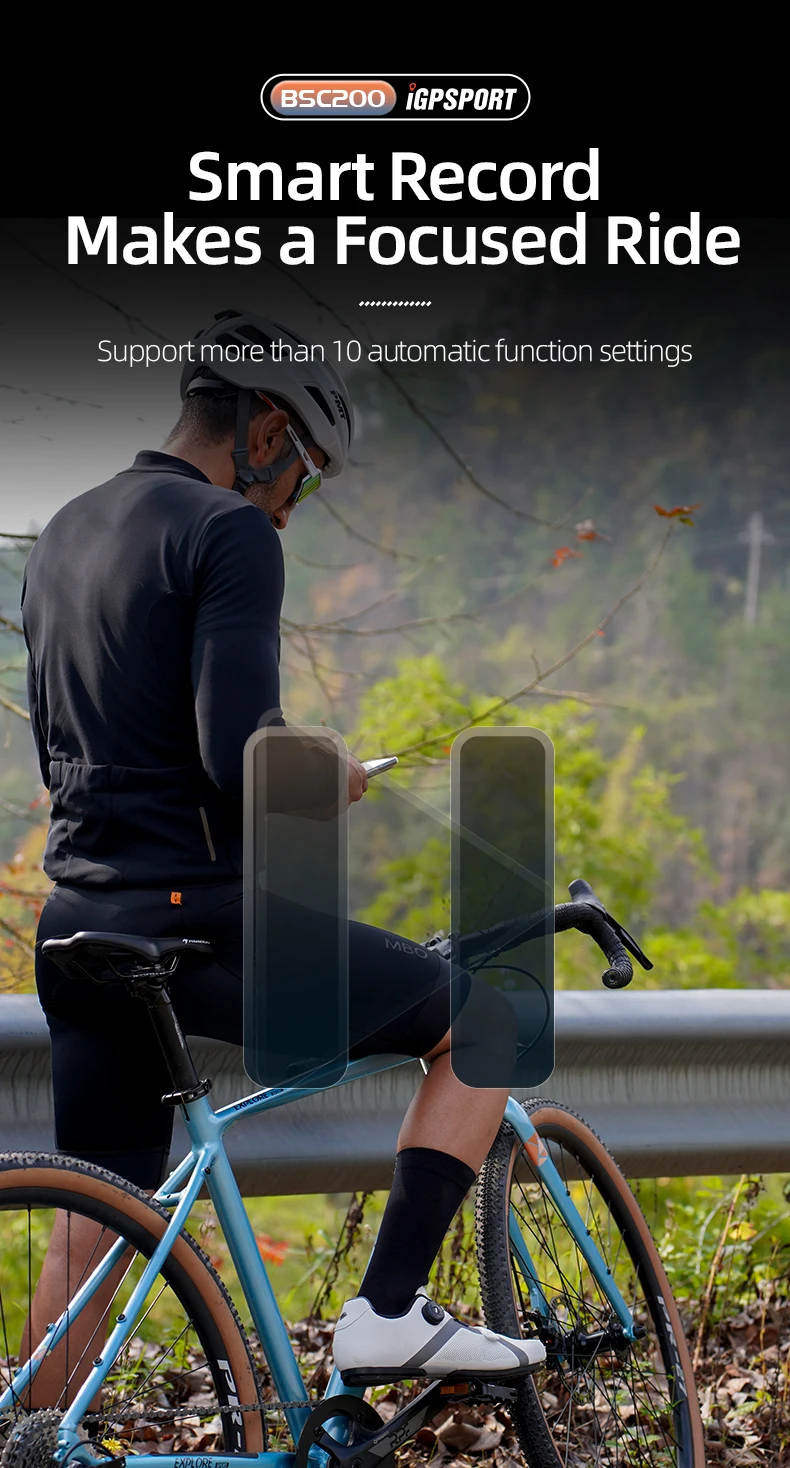 IGPSPORT BSC200 Computer GPS Fahrradcomputer Blau ANT 2,6 Zoll Wasserdicht Drahtlose Fahrrad Stoppuhr Computer Leistungsmesser – Detail 13
