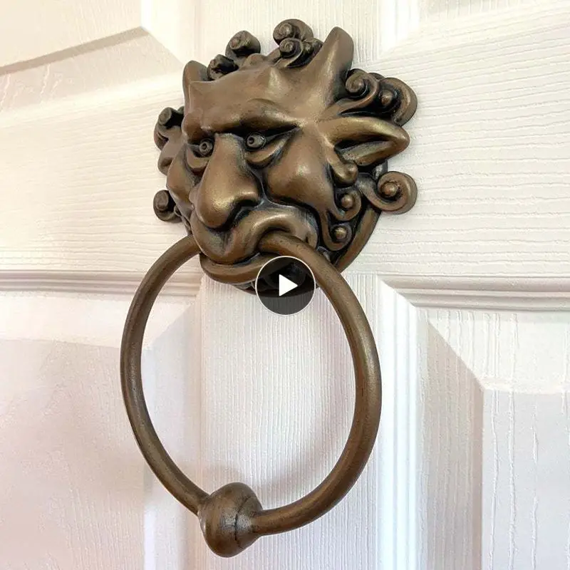 Durable Door Knocker Decorative Practical Large Figurine Classics Gate Knocker