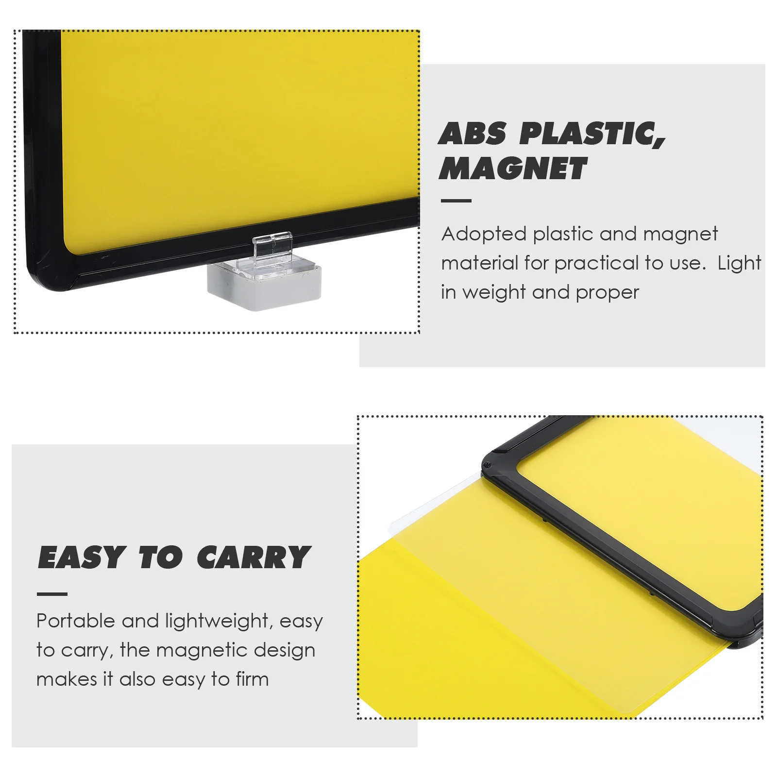 

2pcs Magnetic Identification Plate A5 Black Frame 1 Magnet Supermarket Retail Store Shelf Sign Price Display Warehouse Label