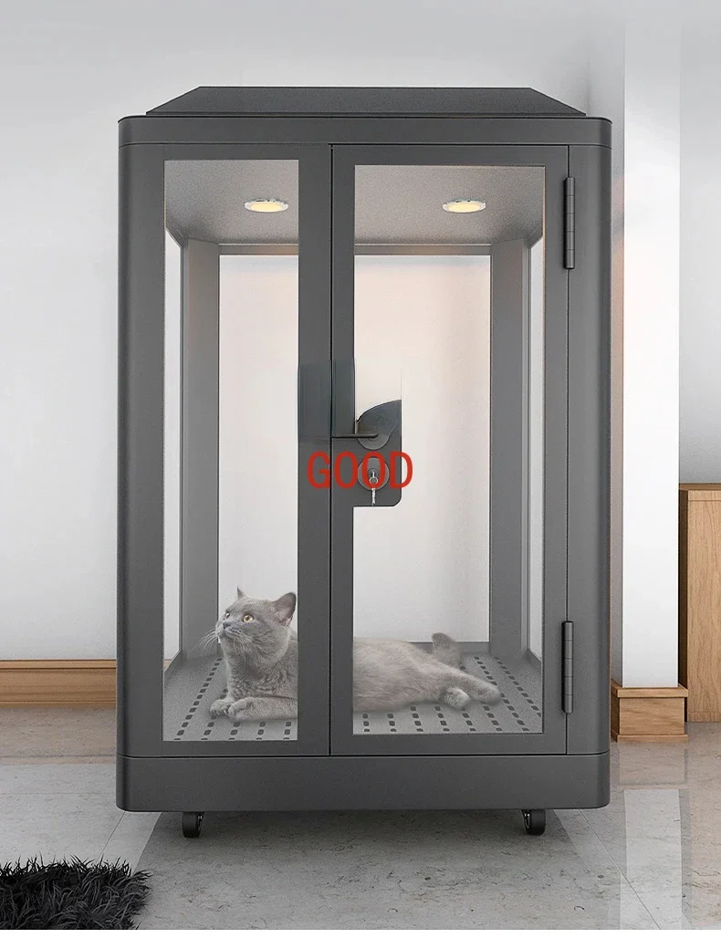 Pet Soundproof Room Kennel Mini Household Soundproof Box Cat Room Mobile Mute Display Cabinet Soundproof Warehouse
