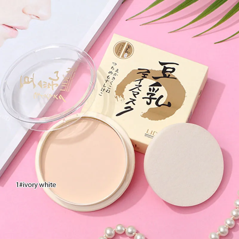 Pressed Powder Transparent White Brighten Oil Control Concealer Lasting Natural Face Makeup Setting Powder Waterproof Cosmetic