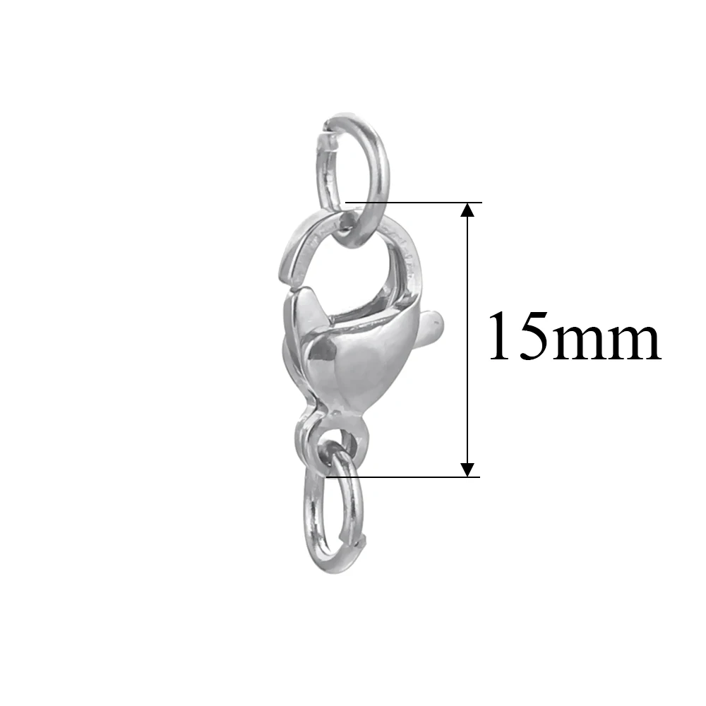 20 Stuks Rvs Kreeft Sluitingen Voor Armband Ketting, Kreeft Sluitingen Met Ringetjes Connectors Sluiting Diy Sieraden Bevindingen