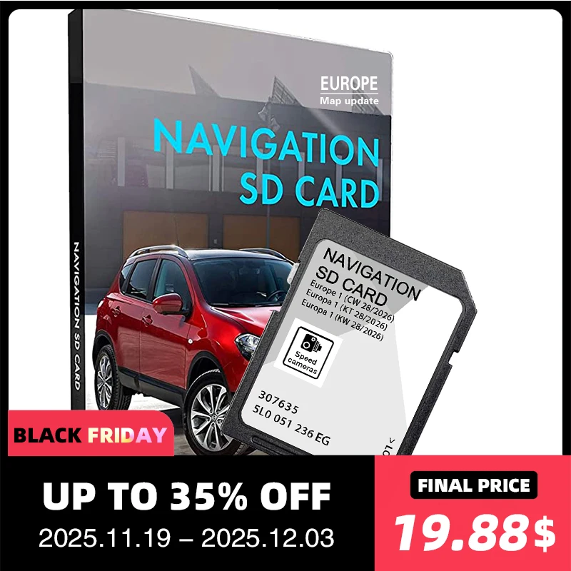 

Sat Nav for Skoda Octavia Superb Fabia Rapid A1 Amundsen MIB2 GEN2 Navigation SD Card 32GB Europe Map 2026 Version SD Card