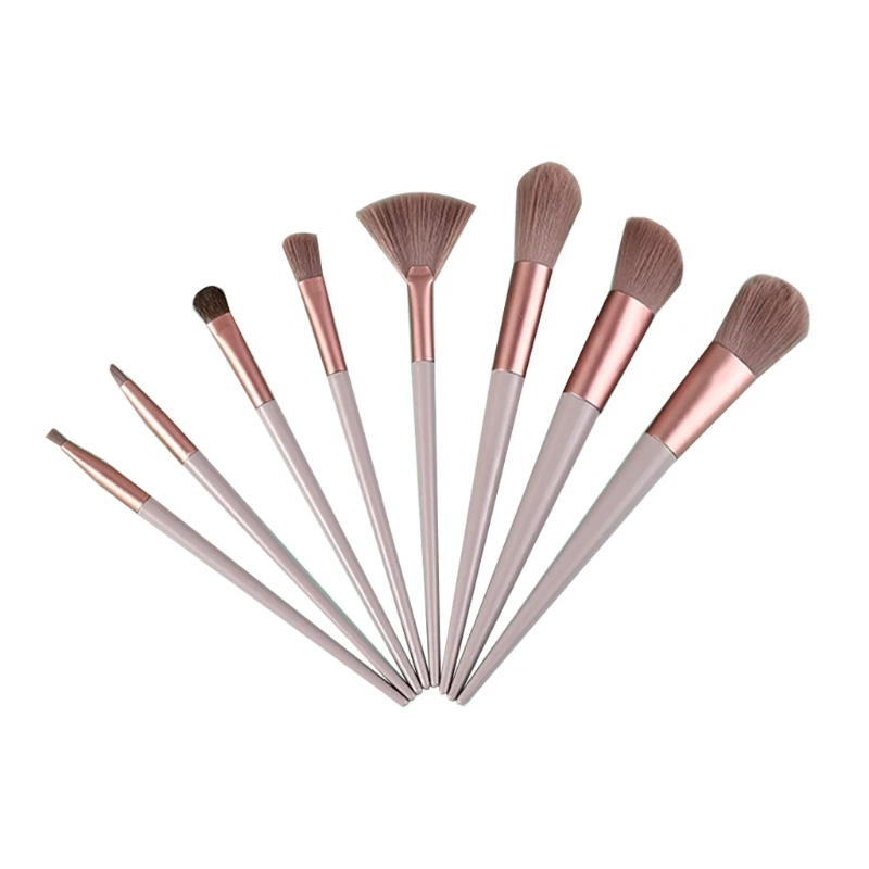 Foundation Blending Blushes Concealer Eye Shadow Makeup Brushes Set Nail Art Dust Remover with Soft Natural Horsehair