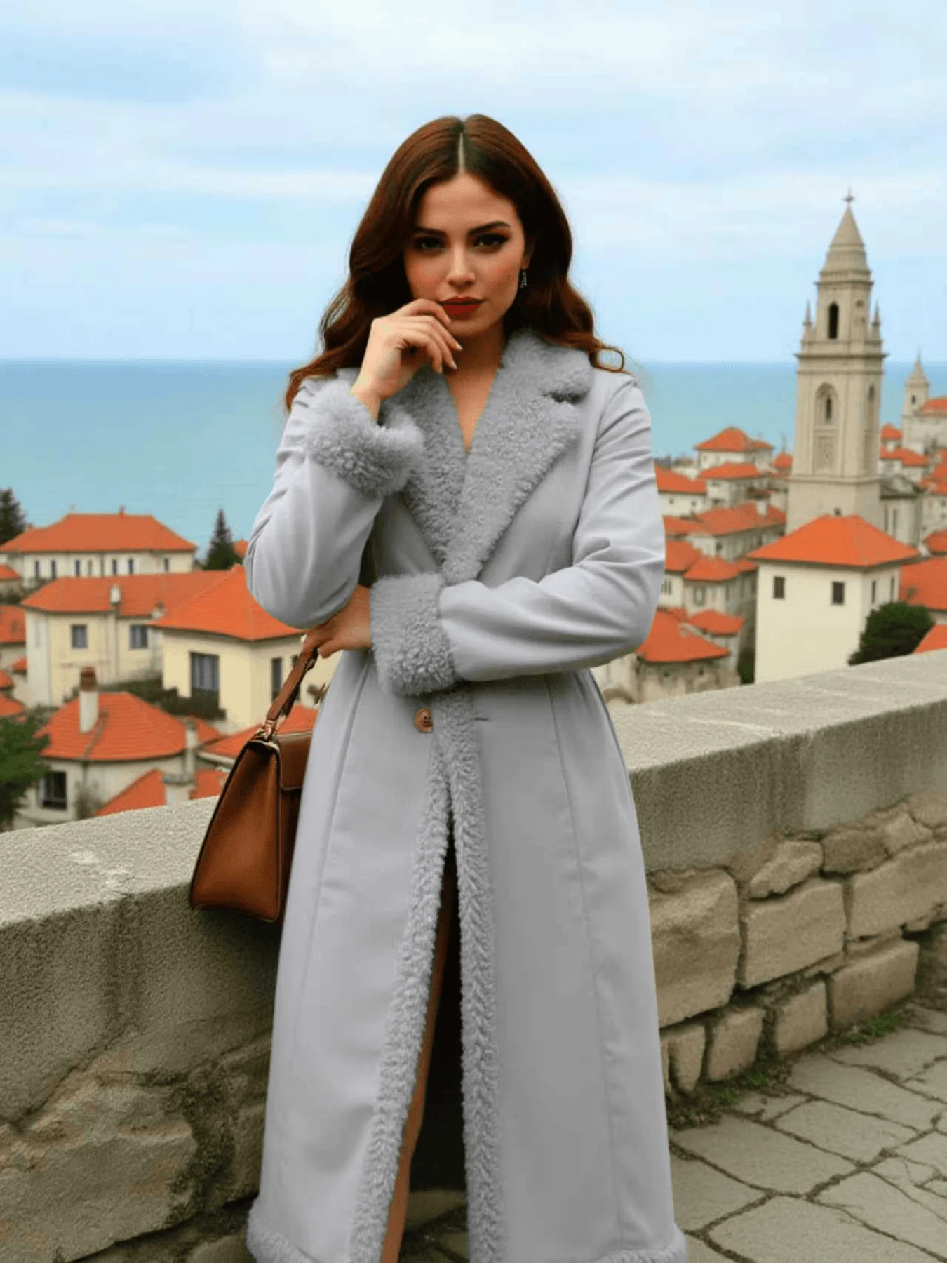 

Новое женское пальто с хлопковой подкладкой, утепленная европейско-американская ветровка с флисовой подкладкой, теплая длинная куртка для поездок на работу, уличная одежда