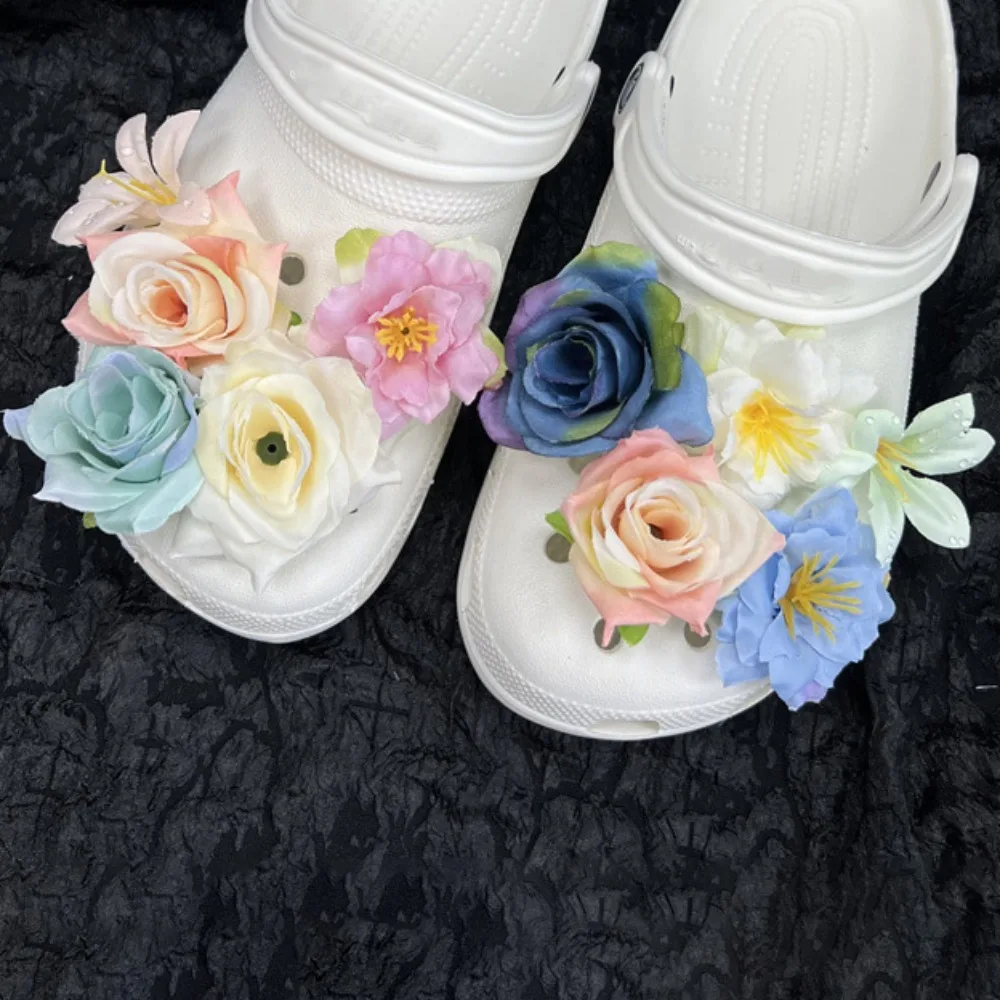 

Sandals Decorations Flower Shoe Accessories Removable Vacation Style Butterfly Orchid Shoes Charms DIY Shoe Buckle