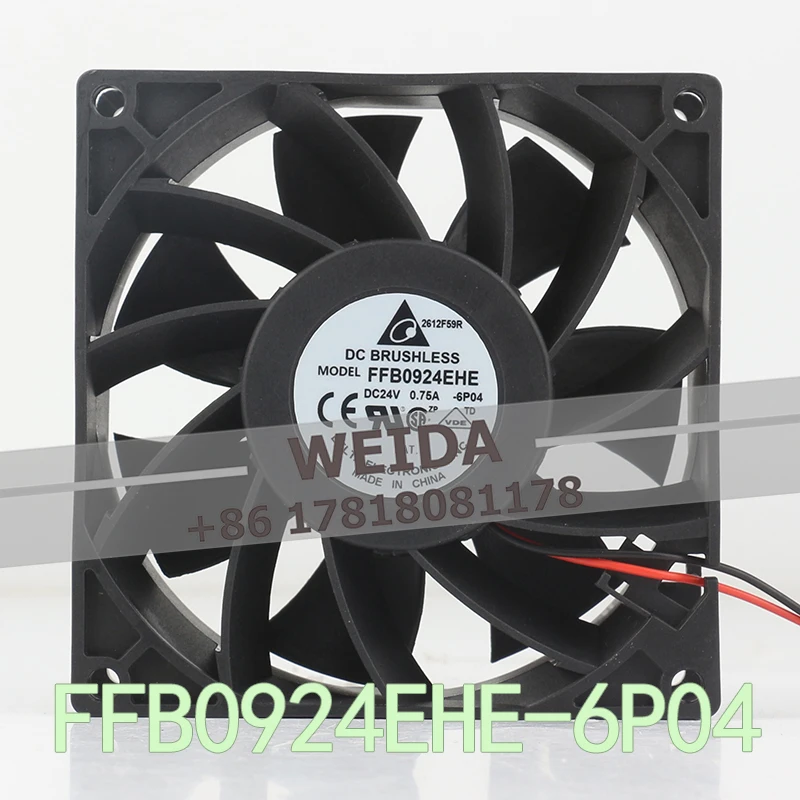 9CM Delta DC24V 0.75A 90X90X38MM High air Volume Storm Force Inverter 9038 Cooling Fan with Ball Bearing FFB0924EHE-6P04