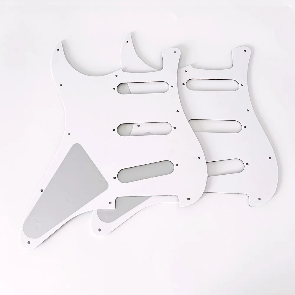 11 Screw Hole Guitar Pickguard for USA/Mexico Fender Strat Standard SSS St Scratch Plate NO Control Punch Holes Multi Color