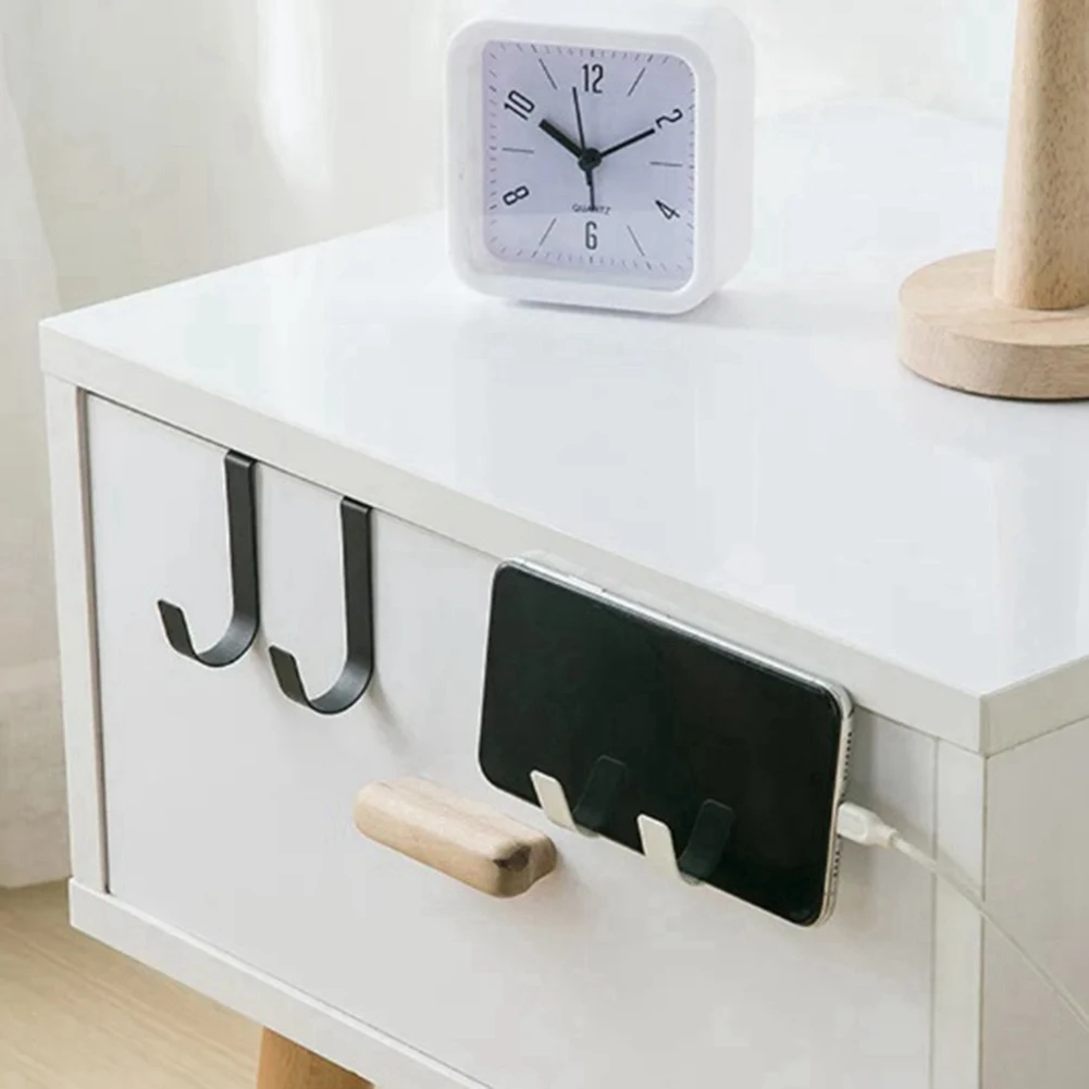

ABZDD Multi-Purpose Hooks Kitchen Cabinet Door Back Hook Hanging Rack Clothes Coat Hat Towel Hanger Storage Hook White
