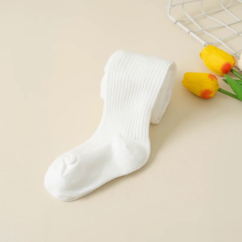 Cotton Colored Tights For Children Toddler Girls Boys White Black Knit Pantyhose Kids Socks Newborn Infant Baby Warm Stockings view 5