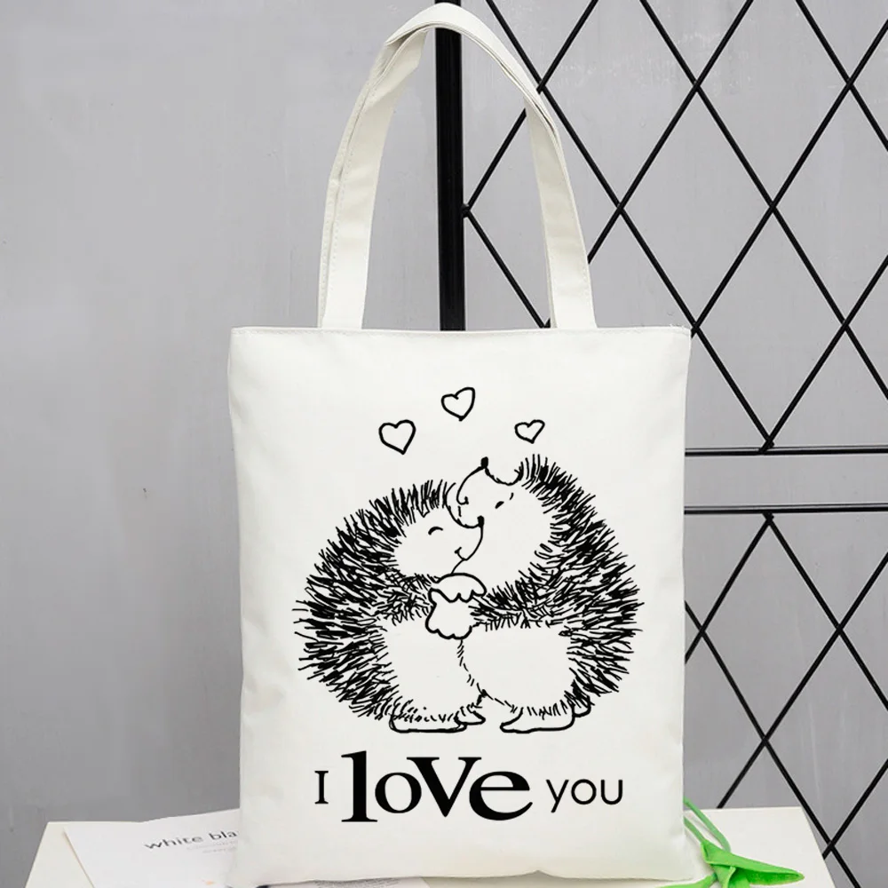 Hedgehog shopping bag recycle bag jute bag bolsas de tela bolso bag fabric bolsas ecologicas boodschappentas sac cabas sac toile