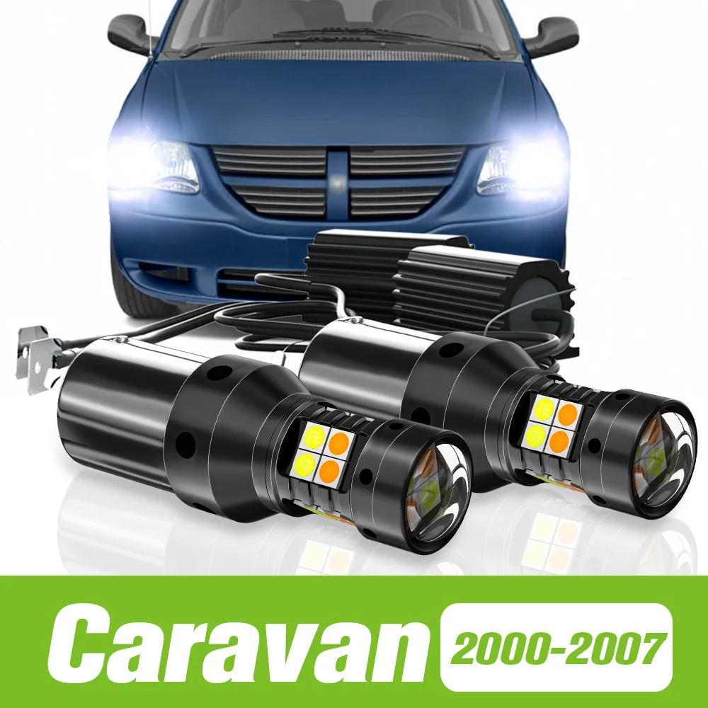 

2pcs For Dodge Caravan 2000-2007 Dual Mode LED Turn Signal+Daytime Running Light DRL 2001 2002 2003 2004 2005 2006 Accessories