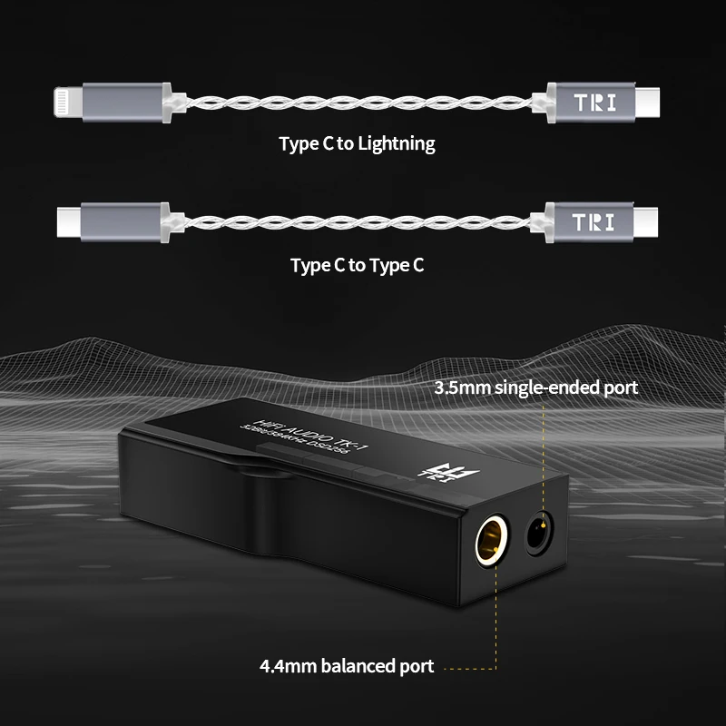 TRI TK1 amplificador de tercer ojo Dual CS43131 Dongle DAC AMP TypeC USB Audio decodificador de alta fidelidad auriculares para Android iOS Win10 tarjeta de sonido