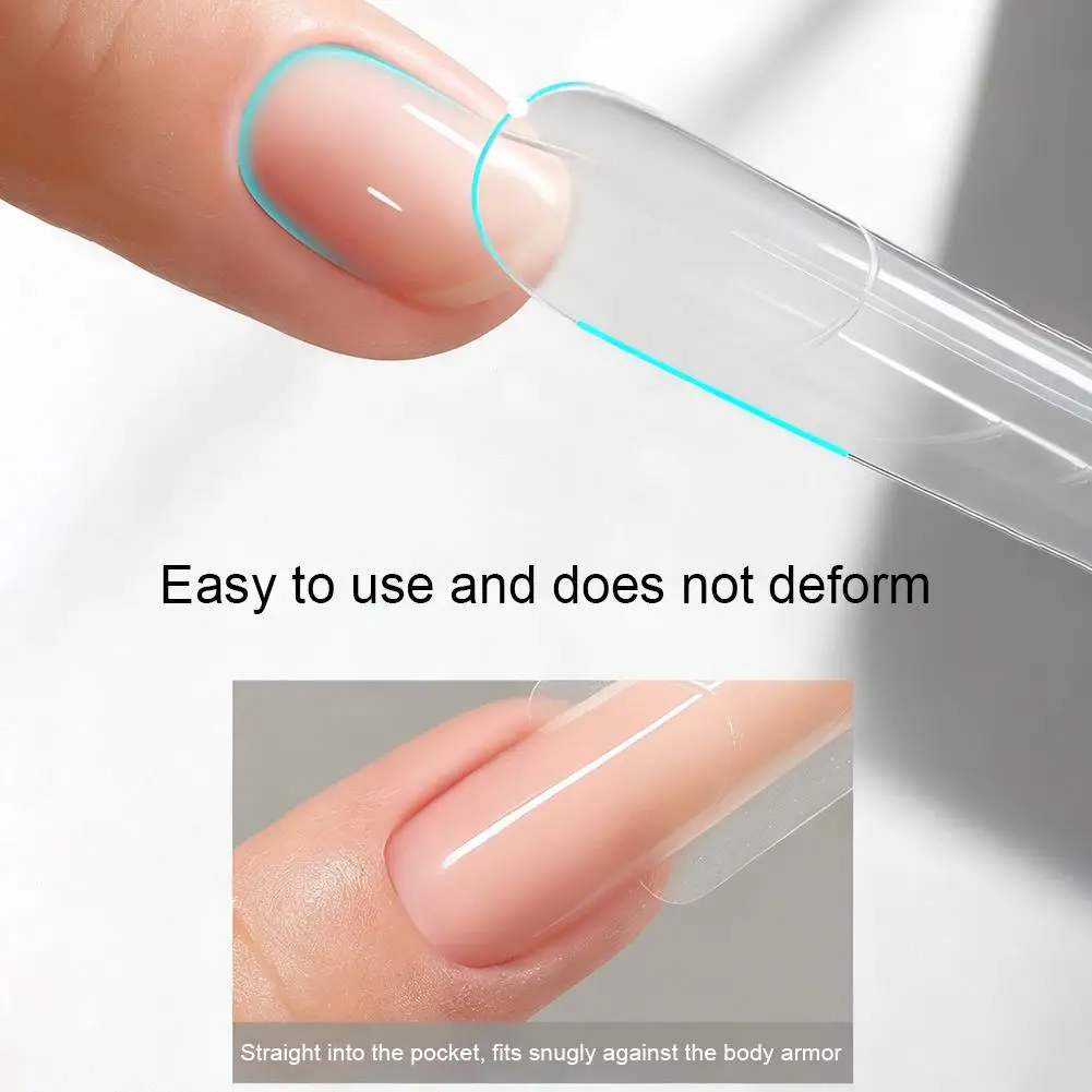 つけ爪 ロング ラウンド 240枚セット コフィン アーモンド トップフォーム エクステンションネイル サンドイッチ デュアルネイルフォーム 15サイズ ビルドツール不要