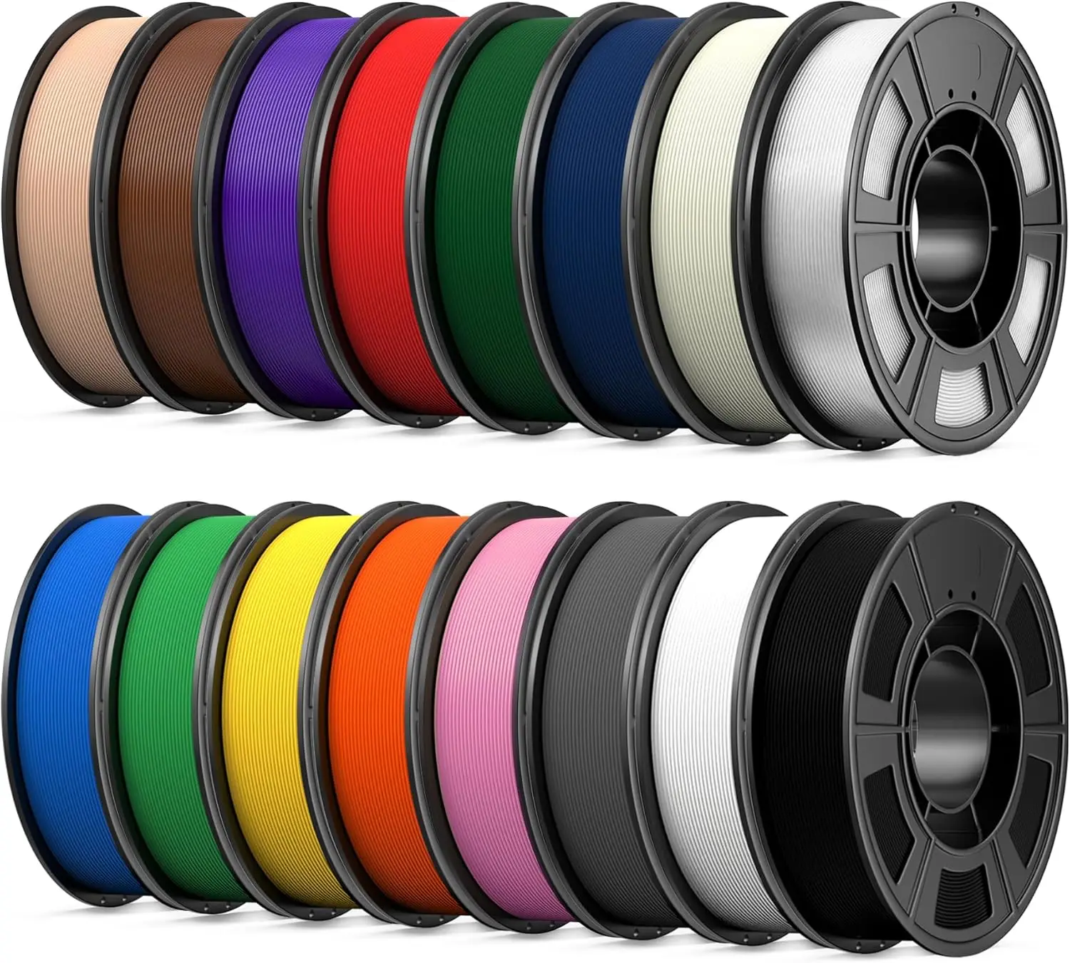 

16-Pack PETG Filament 1.75mm, 250g Each, High Strength, ±0.03mm Accuracy, Tangle-Free, for Most FDM Printers