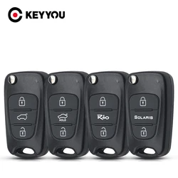 KEYYOU 20X 3 pulsanti Flip pieghevole chiave a distanza Shell FOB portachiavi per auto per Hyundai I20 I30 IX35 Kia Picanto Sportage K5 sostituzione